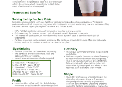 Fall Safe Hip Protectors