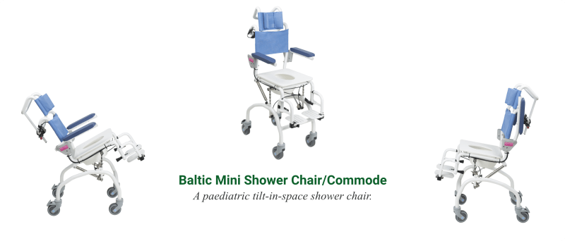 The Baltic Mini Shower Chair Commode - O Neill Healthcare