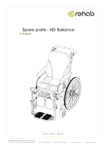 HD Balance Wheelchair Spare Parts and Codes